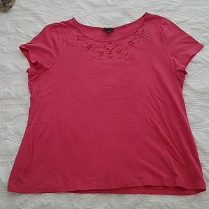 Talbots XL Petite Pink Short Sleeve Shirt